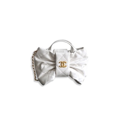 CHANEL CHANELBOW BAG SHINY LAMBSKIN AS5849 (38*29*5cm)